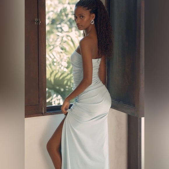 NWT Anthropologie Celandine The Gabbie Strapless Ruched Tube Dress, Size XL - Picture 4 of 6